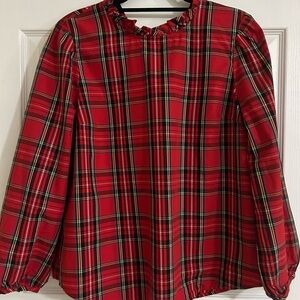 J Crew Tartan plaid tunic top